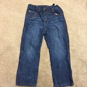 WRANGLER 5T Jeans with red and tan stitching
